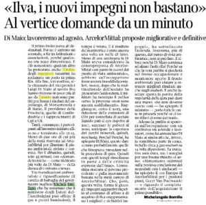 corsera Mittal 31 luglio 2018