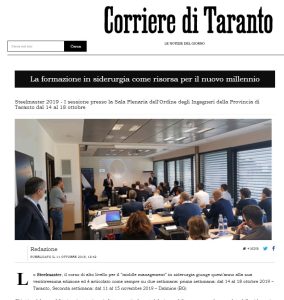 CORRIERE DI TARANTO 11 ott 2019