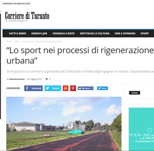 CORRIERE DI TARANTO 20 MAG 2018