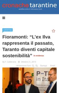 CRONACHE TARANTINE 21 OTT 2019