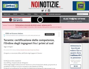 NOI NOTIZIE CERTING 30 NOV 2018