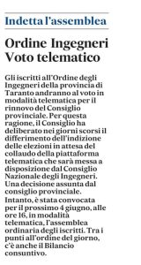 Quotidiano 23 maggio 2021