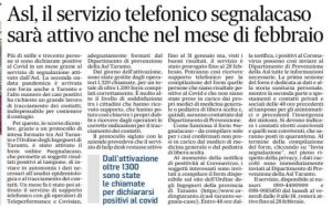 Quotidiano 29 gennaio 2021