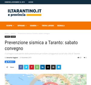 lettera prevenzione sismica 21 nov 2019