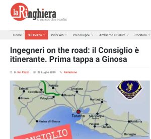 ringhiera 22 luglio 2019 - Consiglio a Ginosa